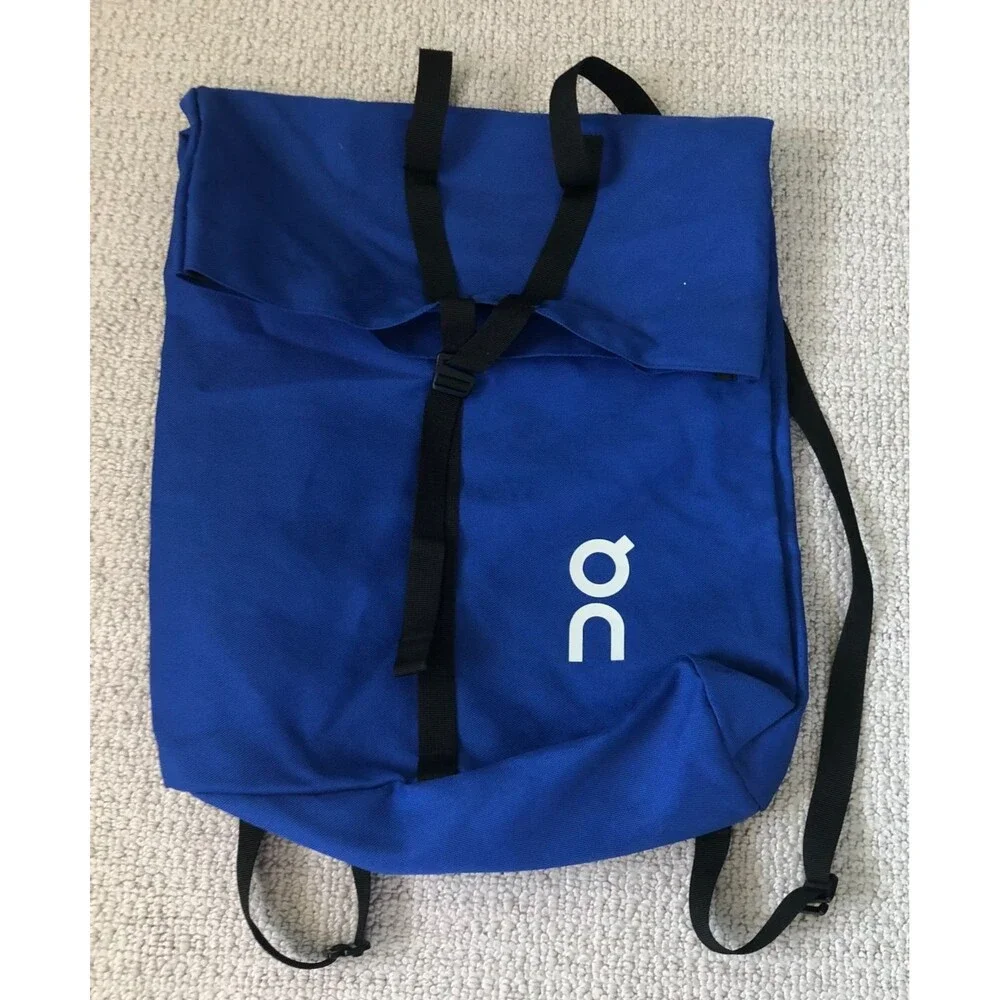 On Cloud Backpack Tote Bag Blue Nylon Lightweight Running Ambassador Shoes